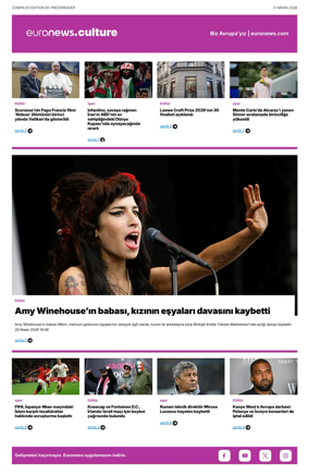 Cover of Euronews Culture and Sport (Turkish) Compiled Edition