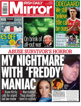 Cover of Irish Daily Mirror