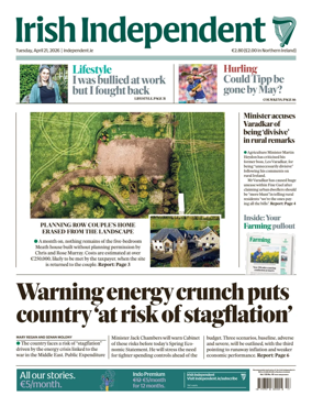 Cover of Irish Independent