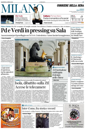Cover of Corriere della Sera (Milano)