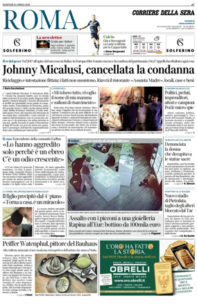 Cover of Corriere della Sera (Roma)