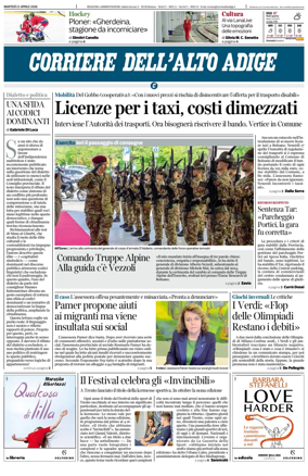 Cover of Corriere dell'Alto Adige