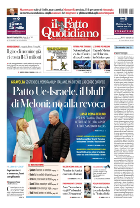 Cover of Il Fatto Quotidiano