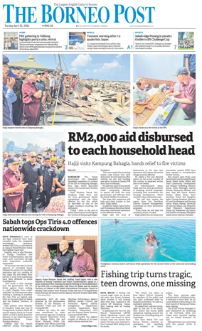 Cover of The Borneo Post (Sabah)