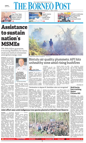 Cover of The Borneo Post (Sarawak)