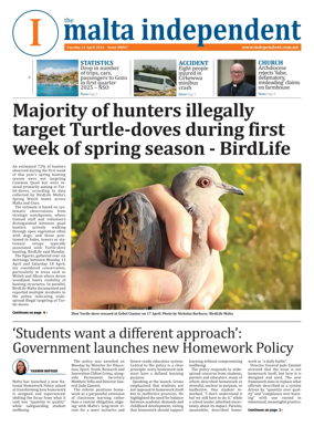 Cover of Malta Independent