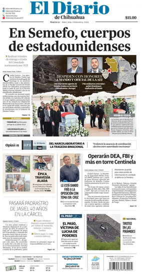 Cover of El Diario de Chihuahua