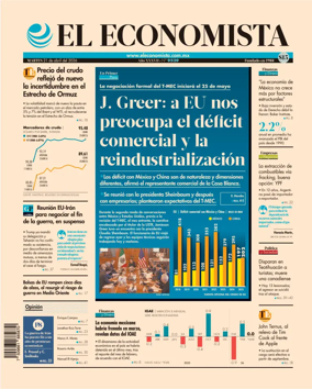 Cover of El Economista (Mexico)