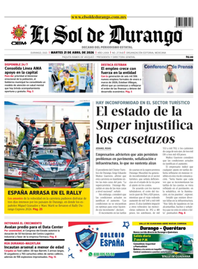 Cover of El Sol de Durango