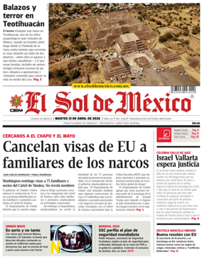 Cover of El Sol de Mexico