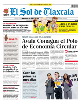 Cover of El Sol de Tlaxcala