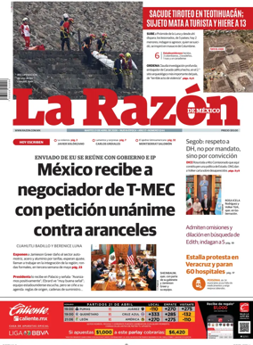 Cover of La Razon de Mexico
