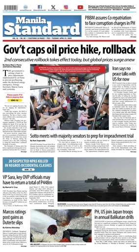 Cover of Manila Standard