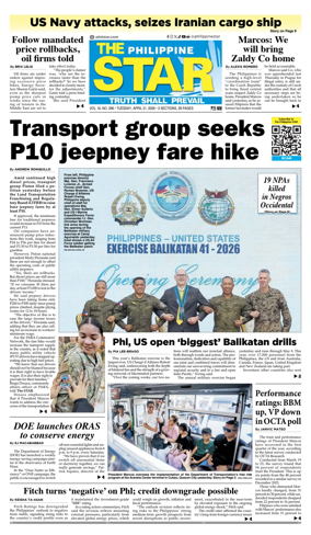 Cover of The Philippine Star