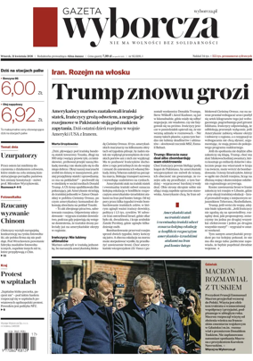 Cover of Gazeta Wyborcza