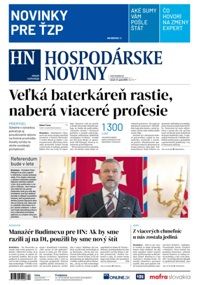 Cover of Hospodarske noviny