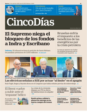 Cover of Cinco Dias