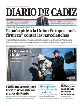 Cover of Diario de Cadiz