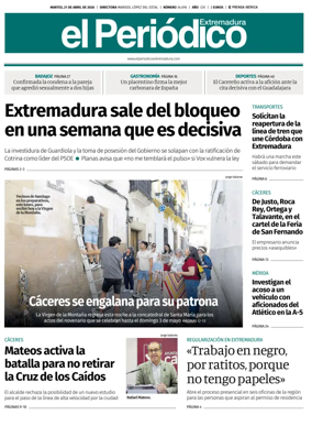 Cover of El Periodico Extremadura