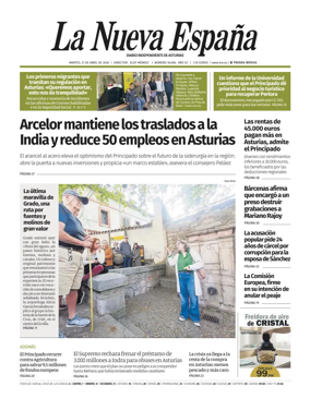 Cover of La Nueva Espana (Occidente)