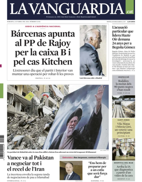 Cover of La Vanguardia (Catalonia - 1st edition)