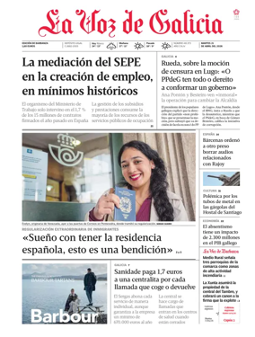 Cover of La Voz de Galicia (Barbanza)