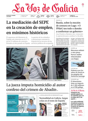 Cover of La Voz de Galicia (Viveiro)