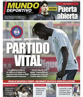 Cover of Mundo Deportivo (Bizkaia-Araba)