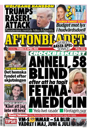 Cover of Aftonbladet