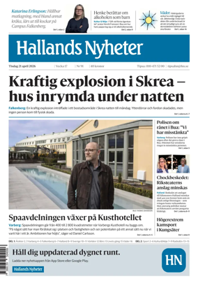 Cover of Hallands Nyheter