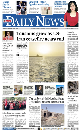 Cover of Hurriyet Daily News & Economic Review