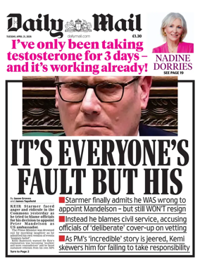 Cover of Daily Mail Print Optimized