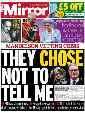 Cover of Daily Mirror