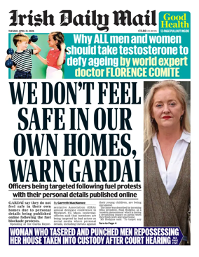 Cover of Irish Daily Mail