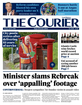 Cover of The Courier & Advertiser (Angus and Dundee)