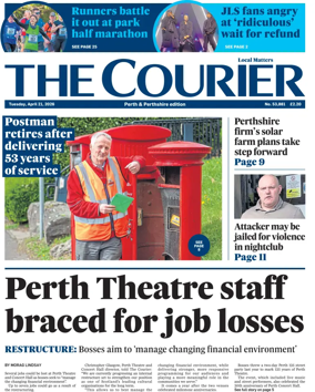Cover of The Courier & Advertiser (Perth and Perthshire Edition)