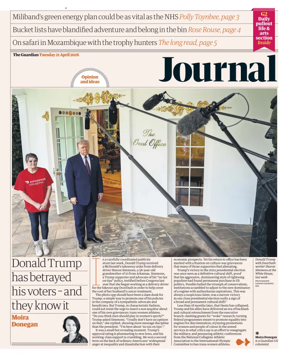 Cover of The Guardian e-paper Journal