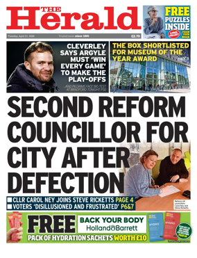 Cover of The Plymouth Herald