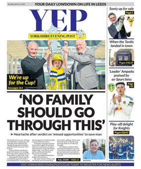 Cover of Yorkshire Evening Post