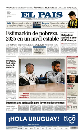 Cover of El Pais (Uruguay)