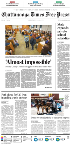 Cover of Chattanooga Times Free Press