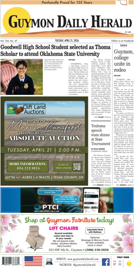 Cover of Guymon Daily Herald