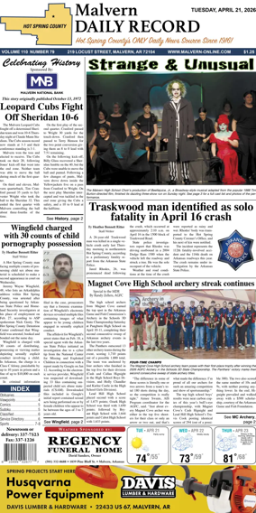 Cover of Malvern Daily Record