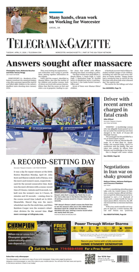 Cover of Telegram & Gazette