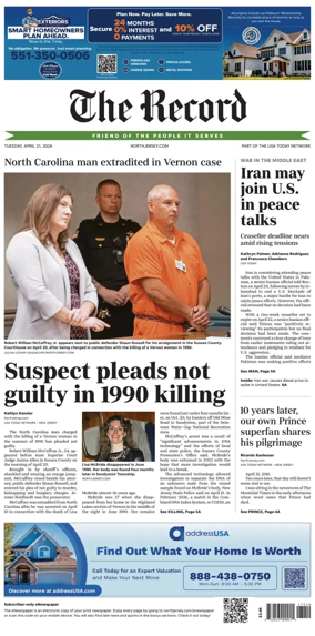 Cover of The Bergen Record