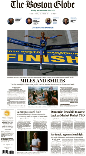 Cover of The Boston Globe