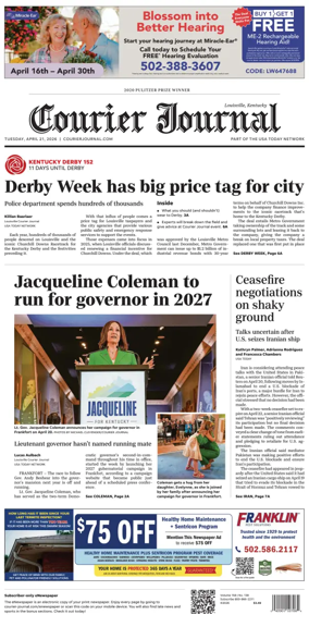 Cover of The Courier-Journal (Louisville)