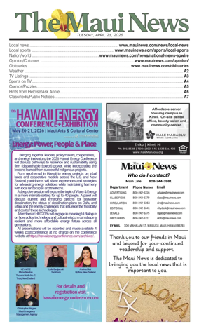 Cover of The Maui News