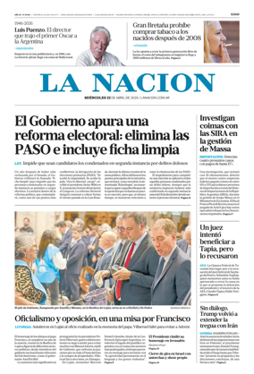 Cover of La Nacion
