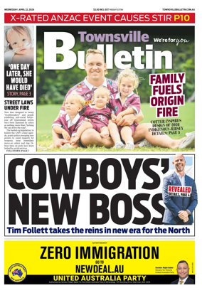 Cover of Townsville Bulletin